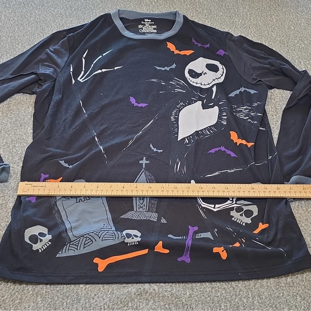 Disney Jack Skellington Nightmare Before Christmas 2pc Pajama Set Mens L